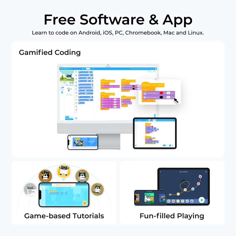 Entornos de programación y control que presenta Makeblock para Codey Rocky.